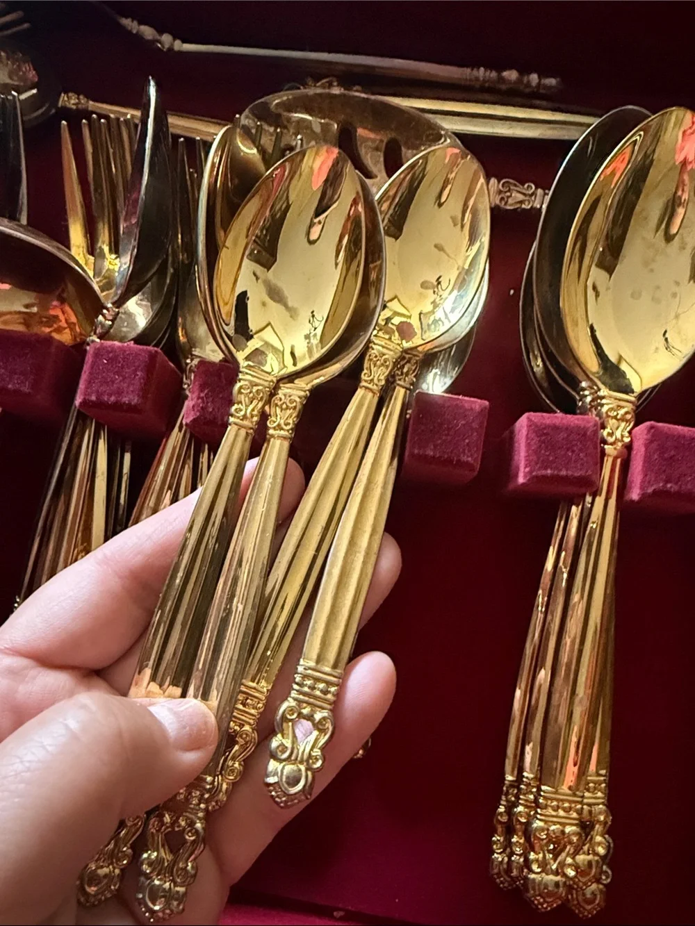 Vintage Godinger Gold Plated Flatware 65 piece Set